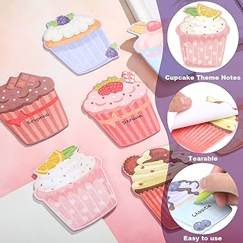 Amazon.co.jp: Geyee 8個 付箋 カップケーキ型 付箋 おいしい